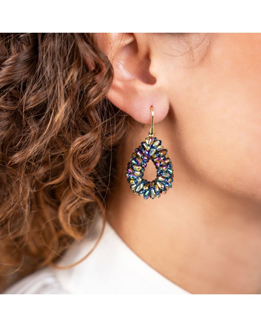 LOTT.gioielli Gray Drop Marquis Earrings S