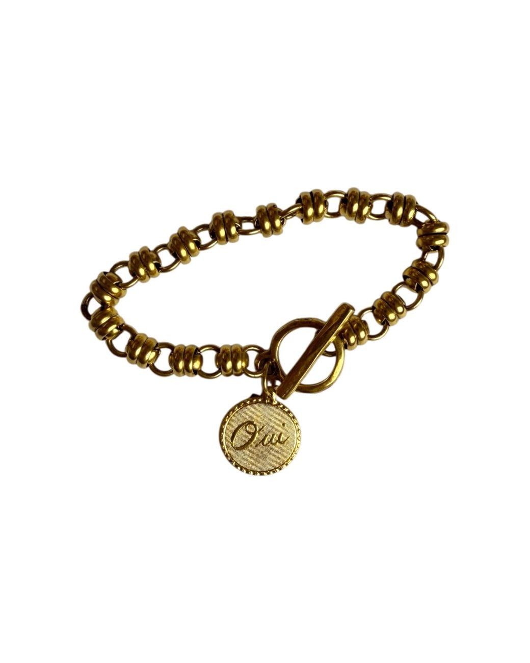 Sccollection Metallic Oui Charm Bracelet