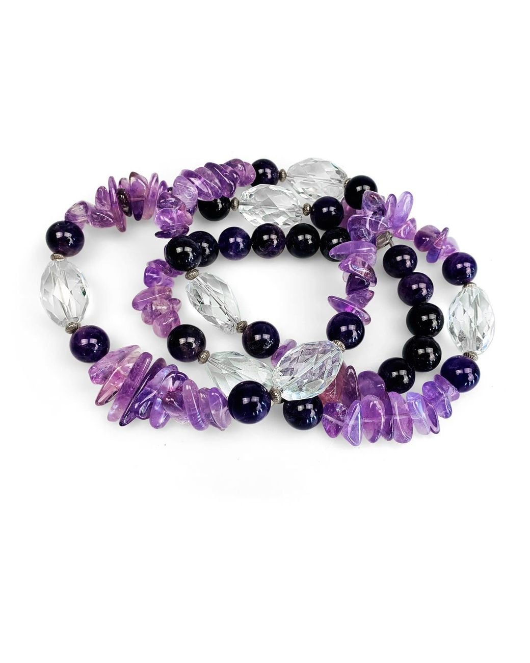 Bellus Domina Purple Neutrals Amethyst & Mountain Crystal Necklace