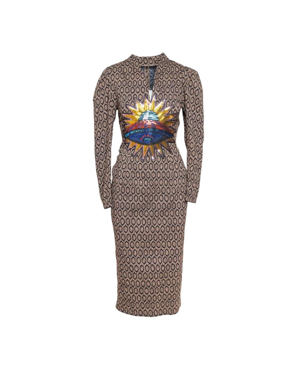 ARTISTA Brown Aurelia Midi Dress