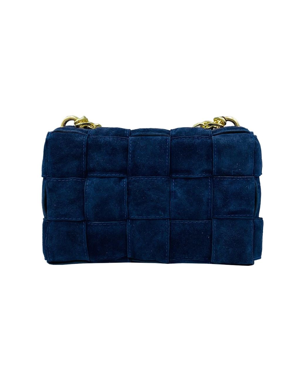 Angelika Jozefczyk Blue Braided Suede Handbag