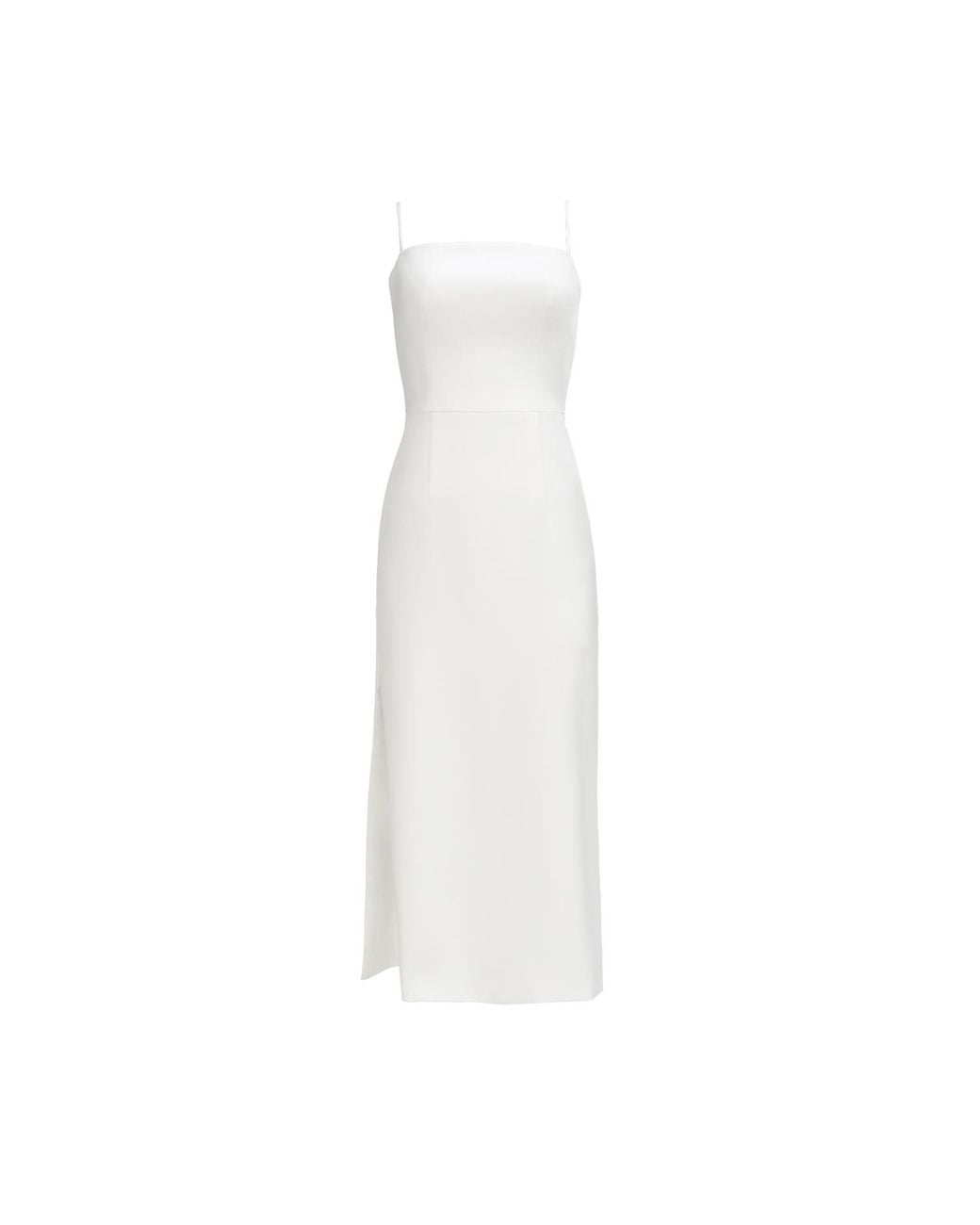 Nomi Fame White Amara Midi Dress With Adjustable Straps