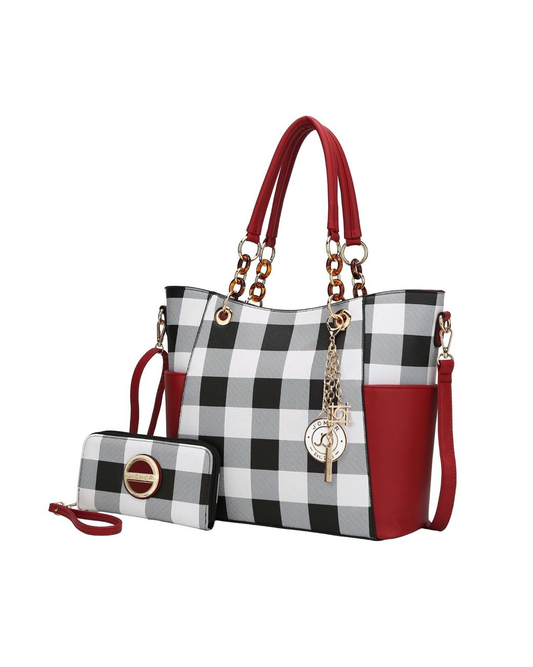 Mkf Collection - J'omor Red Bonita Tote Bag & Wallet Set