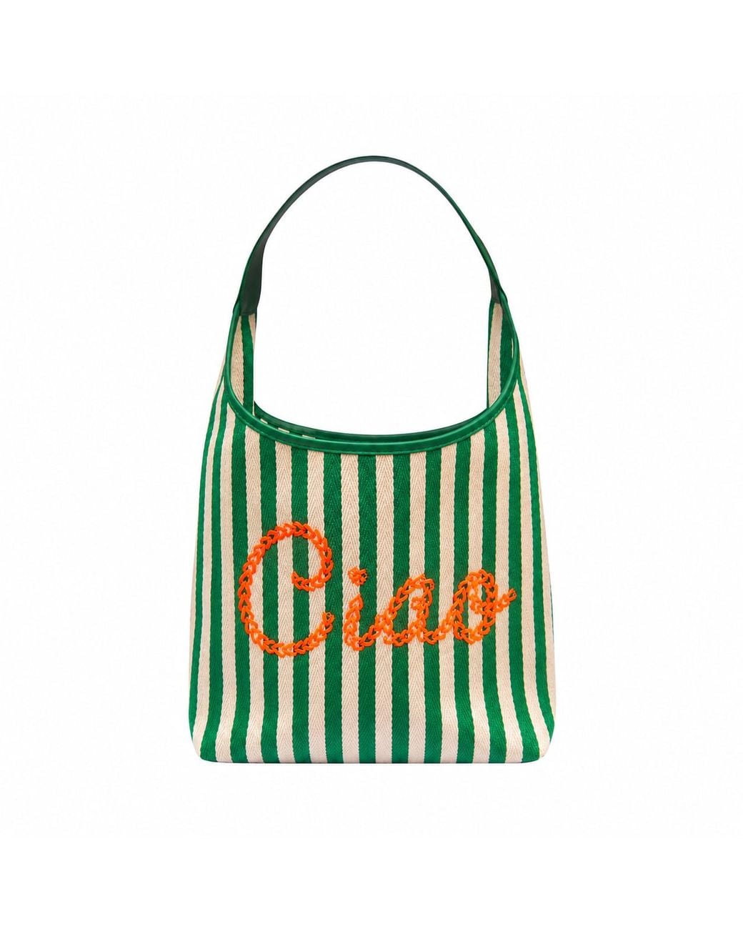 Lilly Loves Green Ciao Stripe Tote