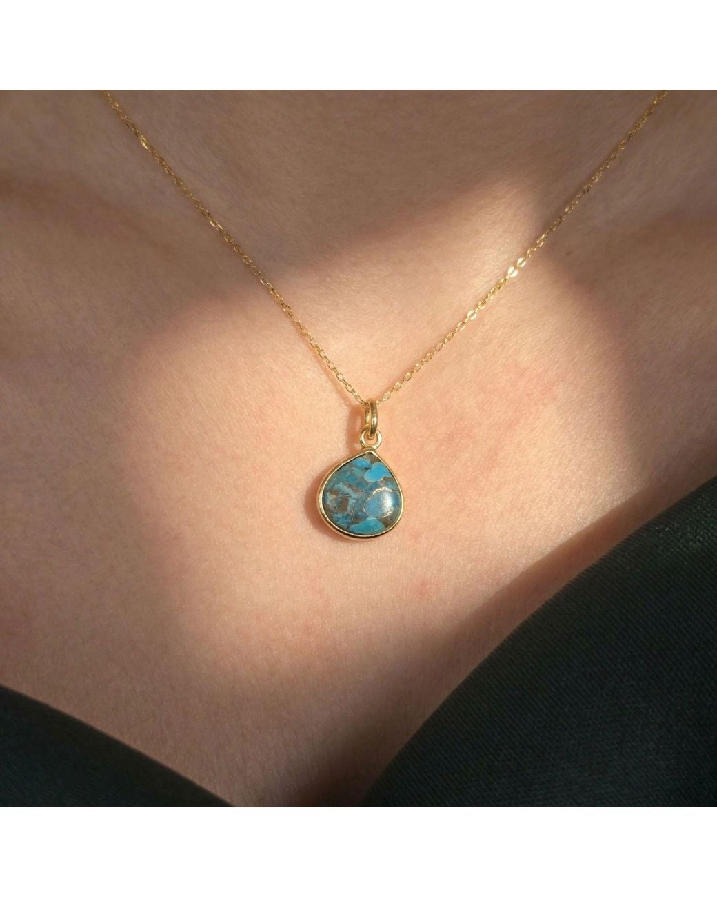 Sophelia Blue December Birthstone Plated Necklace
