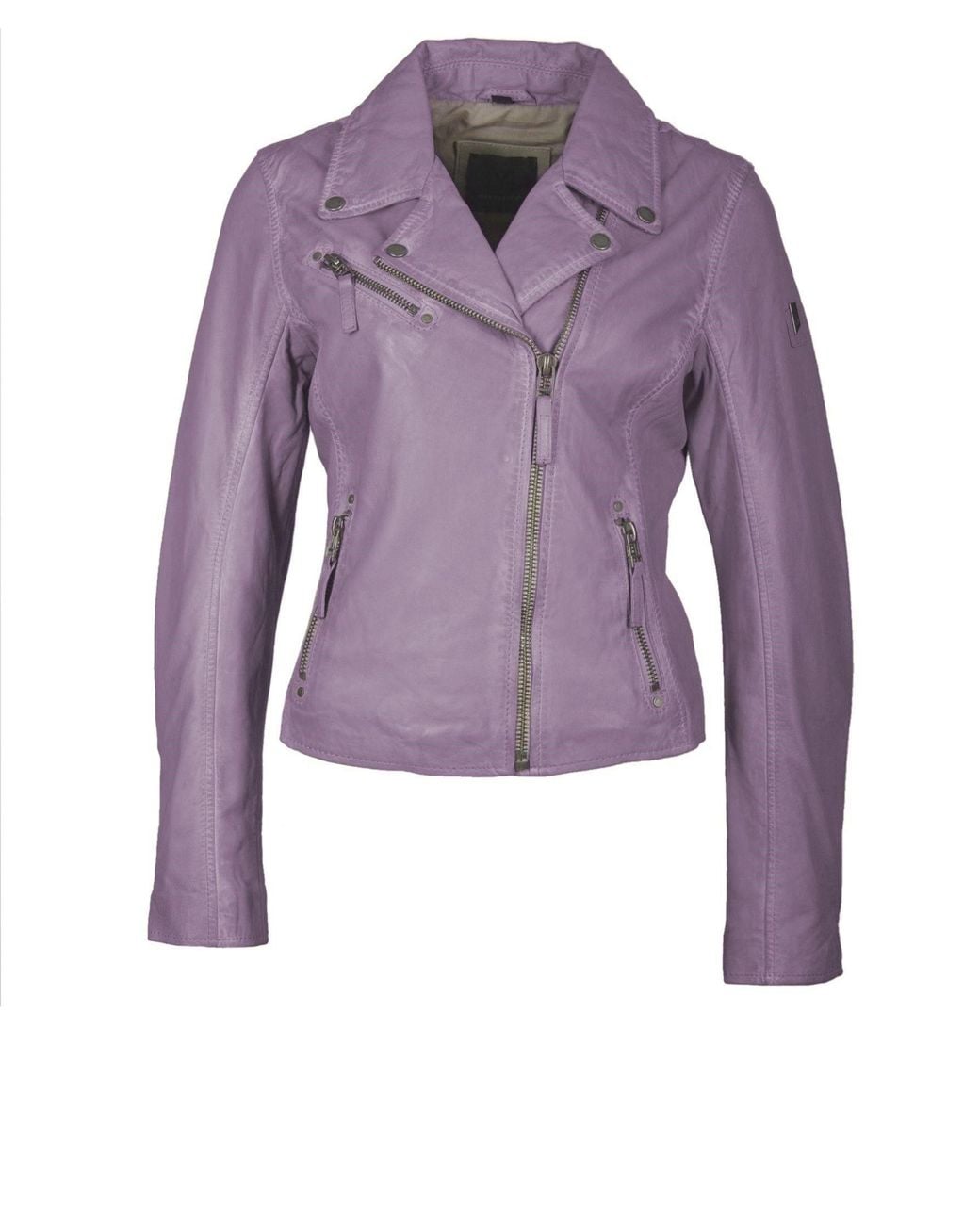 Mauritius Purple Star Lambskin Leather Jacket Christy Digital