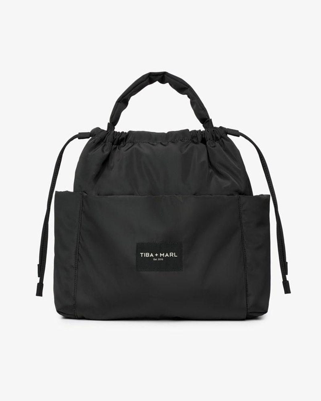 Tiba + Marl Black Luna Drawstring Changing Tote