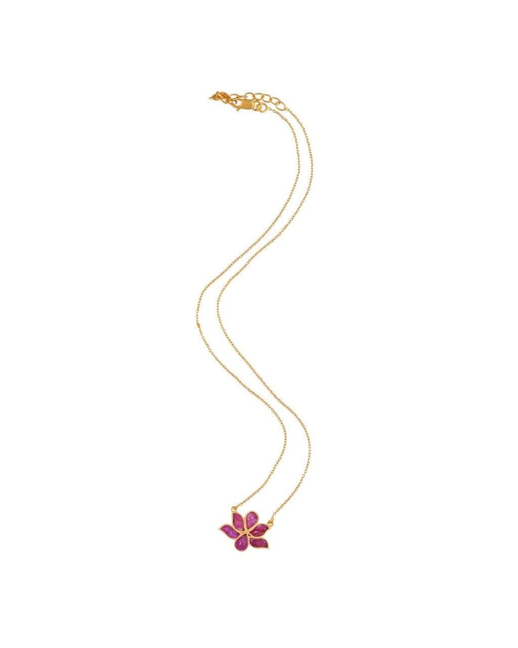 Opium Jewels Pink Water Lotus Necklace