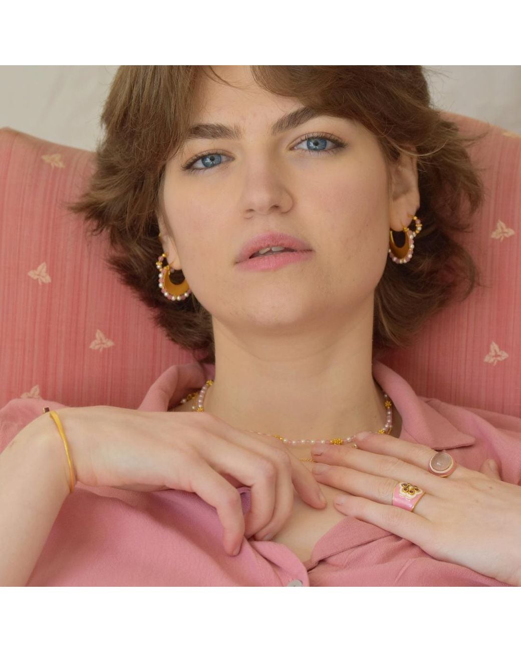 GEM BAZAAR Pink Posy Ring