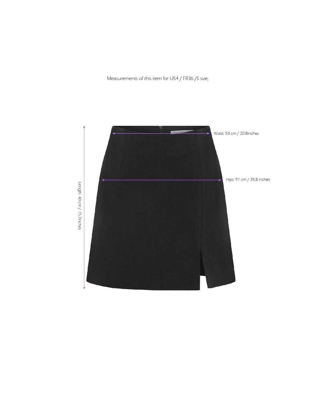 NAZLI CEREN Black Vance Twill Mini Skirt