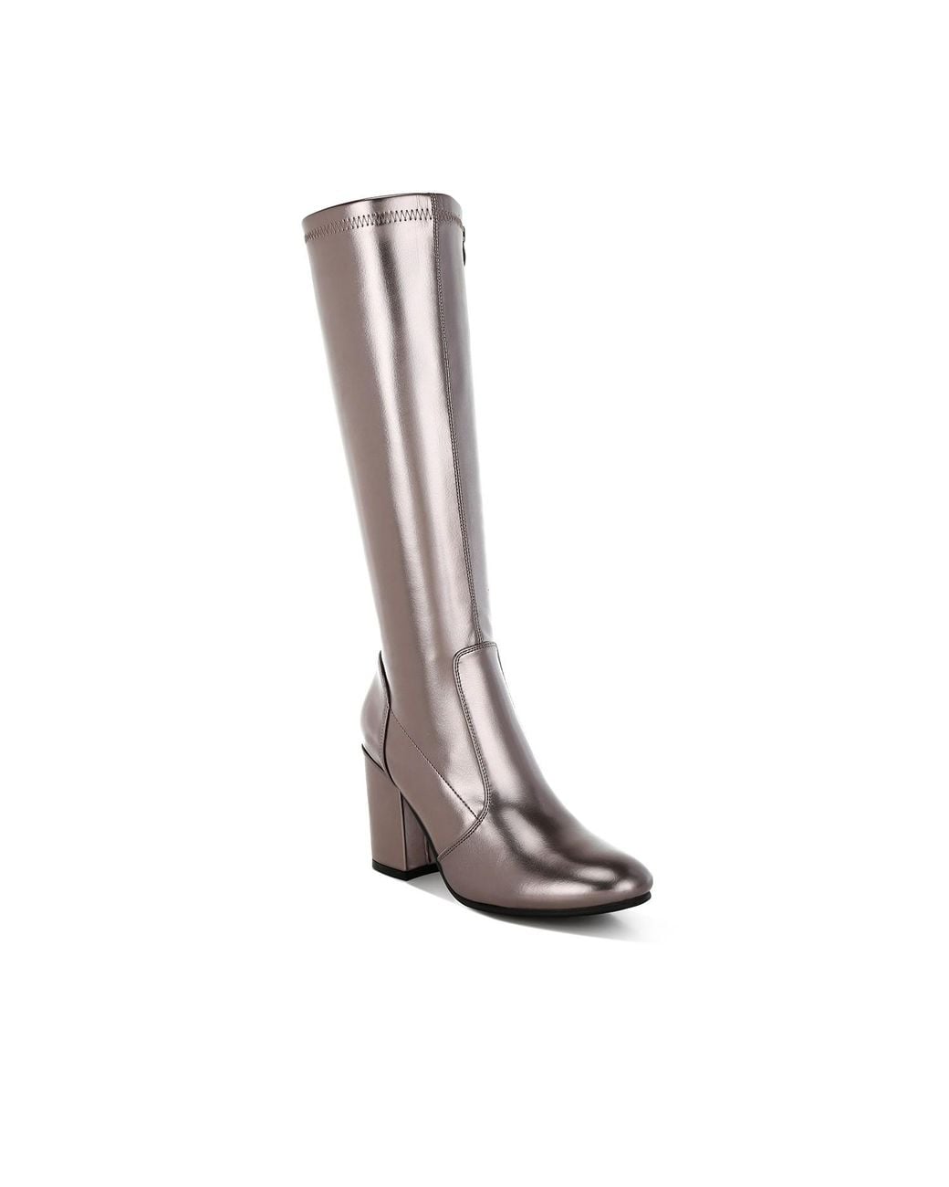 Rag & Co Brown Halara Metallic Pleather Long Boots