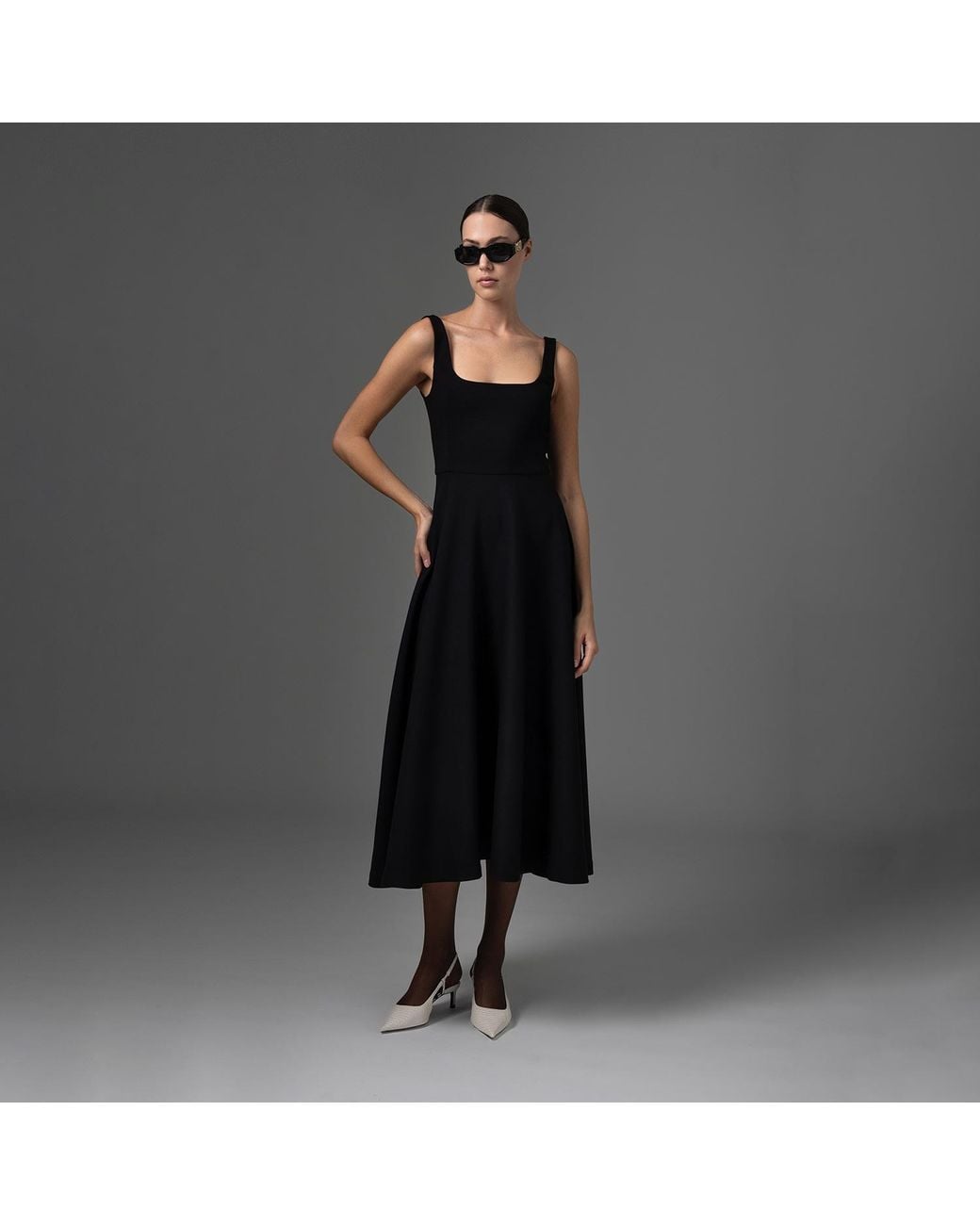 Forever Young the label Black Anisa Midi Dress