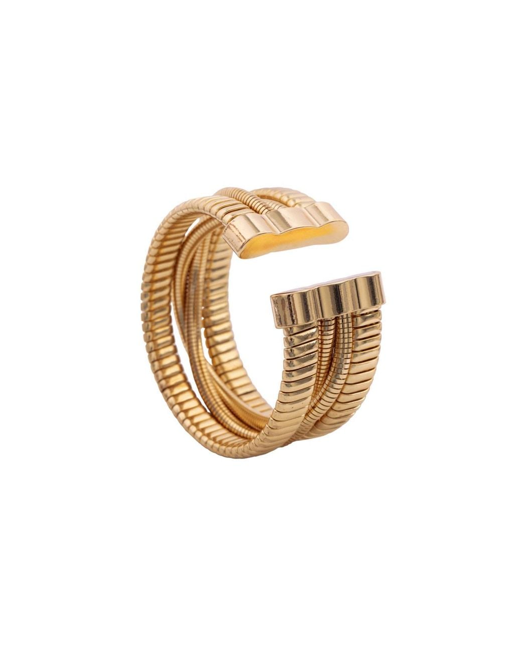 Saachi Metallic Layered Coil Cuff