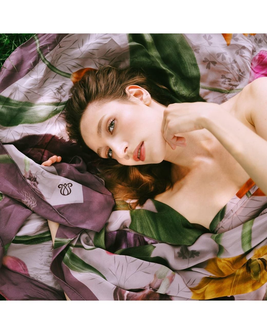 Silk&Soul Purple Tulip Scarf