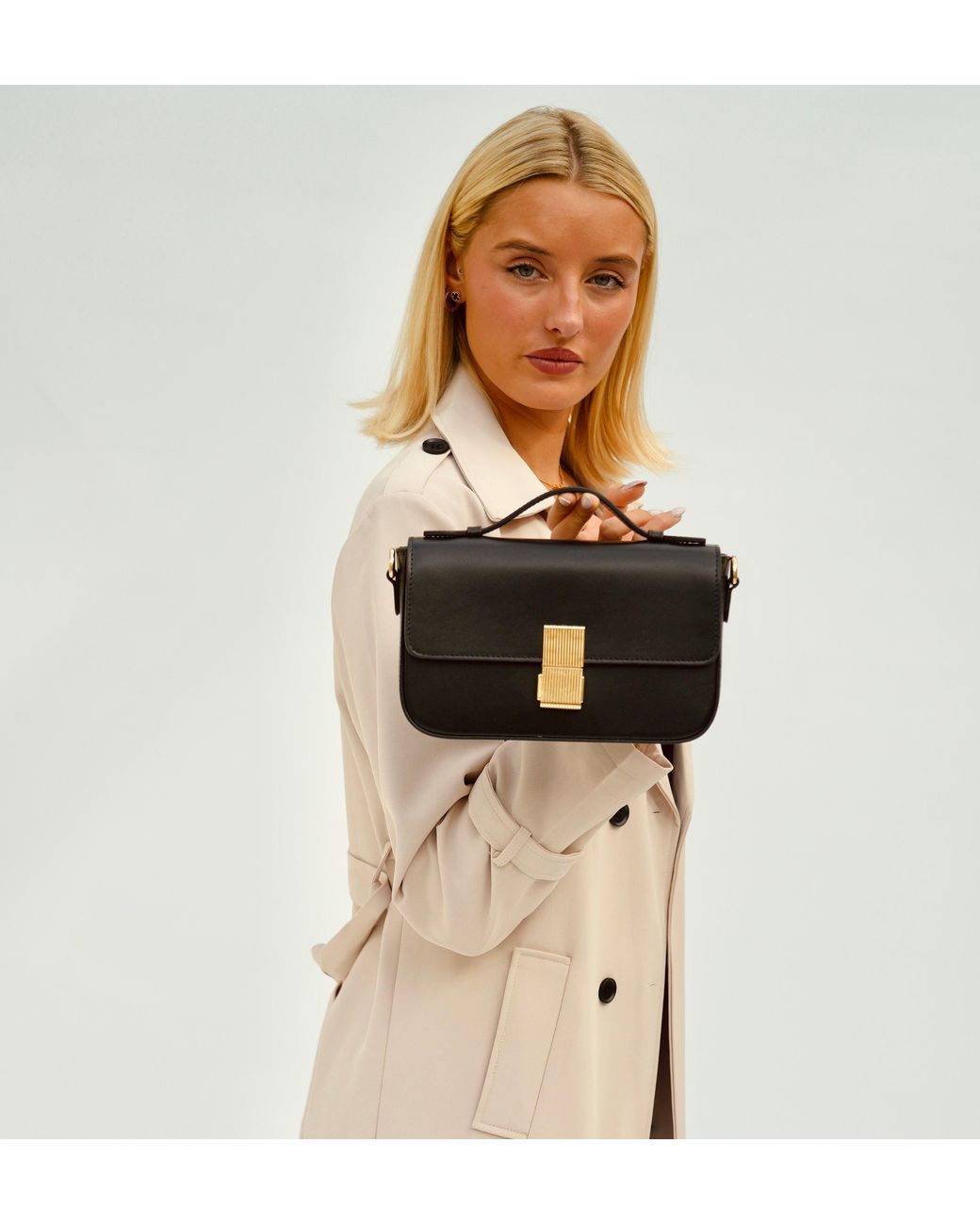 Apatchy London Black The Flora Leather Bag
