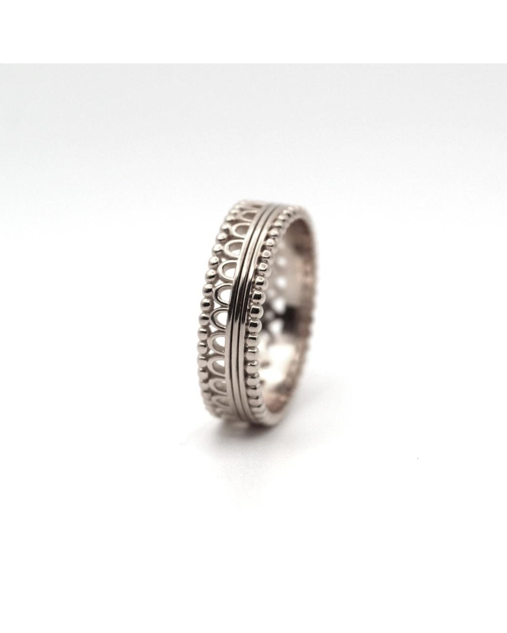 VicStoneNYC Fine Jewelry White Delicate Antique Lace Ring