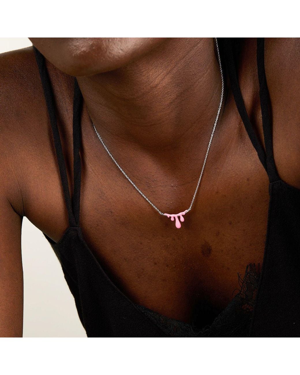 Dolcetto Designs Pink Gelato Raspberry Necklace