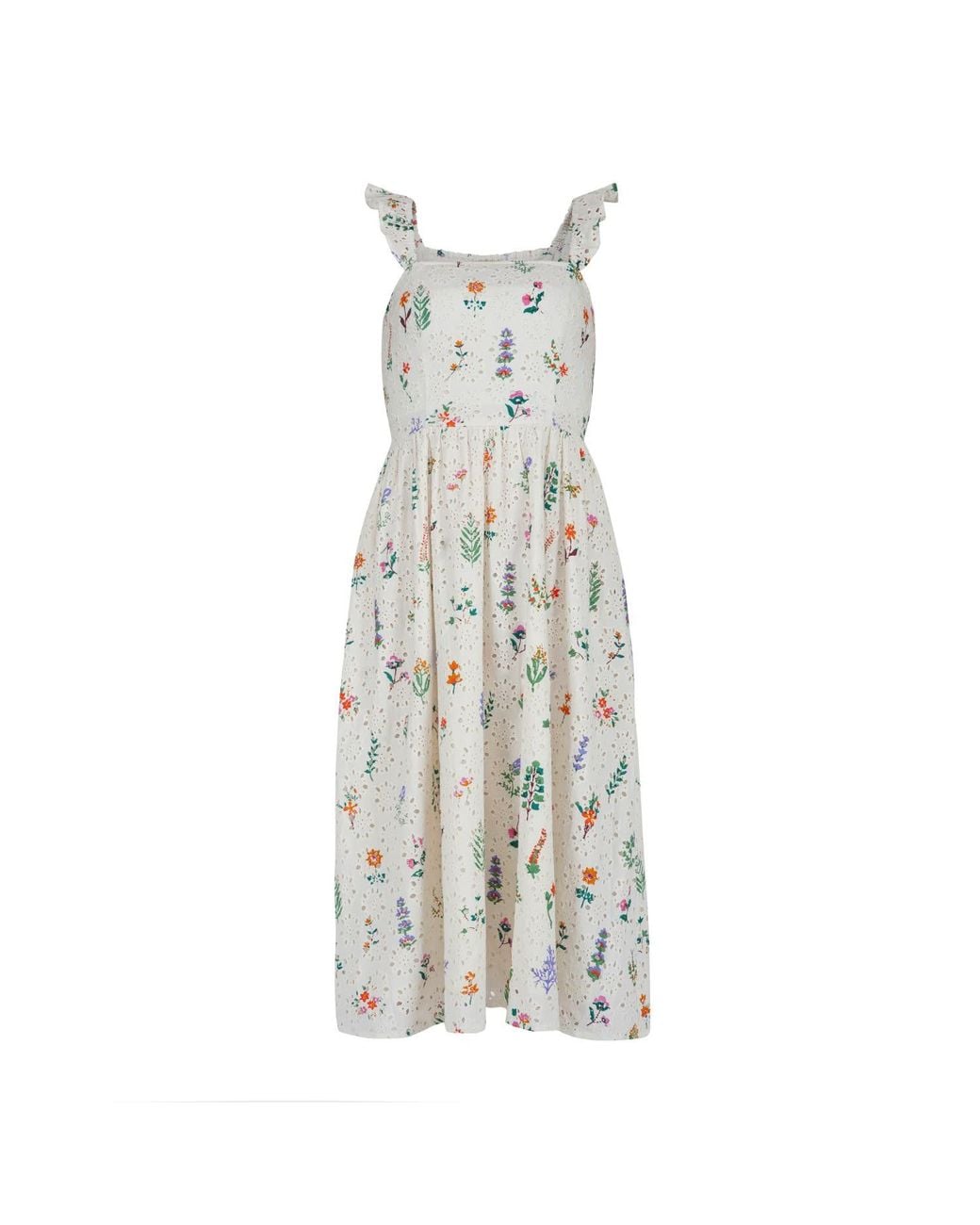 Em & Shi White Summer Herbs Picnic Dress