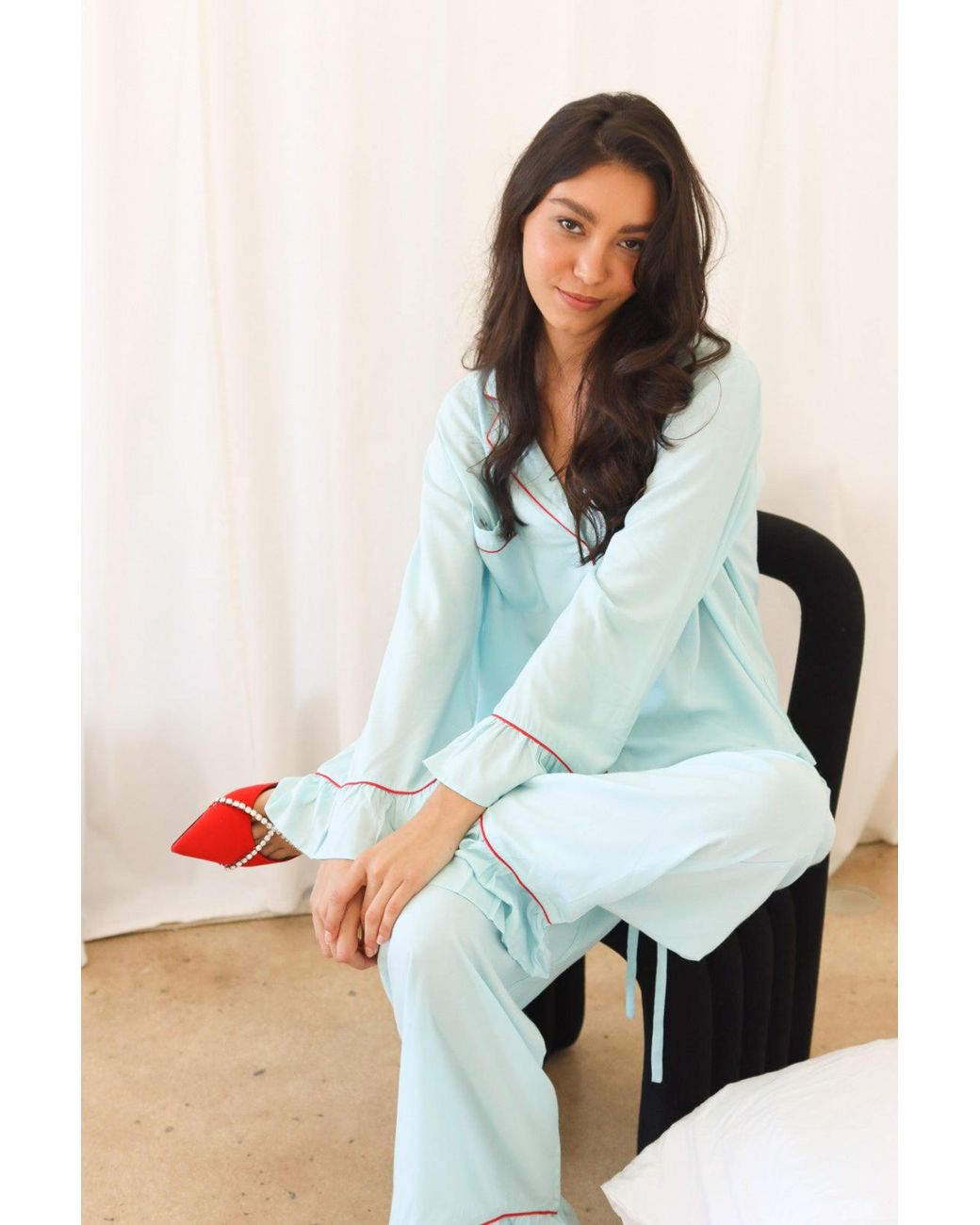 Carolina Benoit Blue Luxury Bamboo Pajama Set