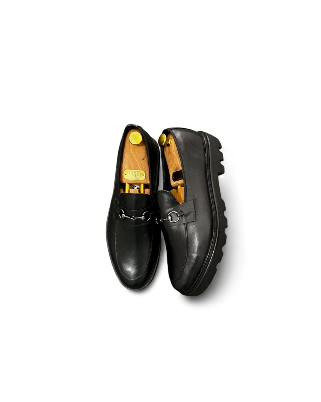 Jpo Black Koch House Horsebit Platform Loafers for men