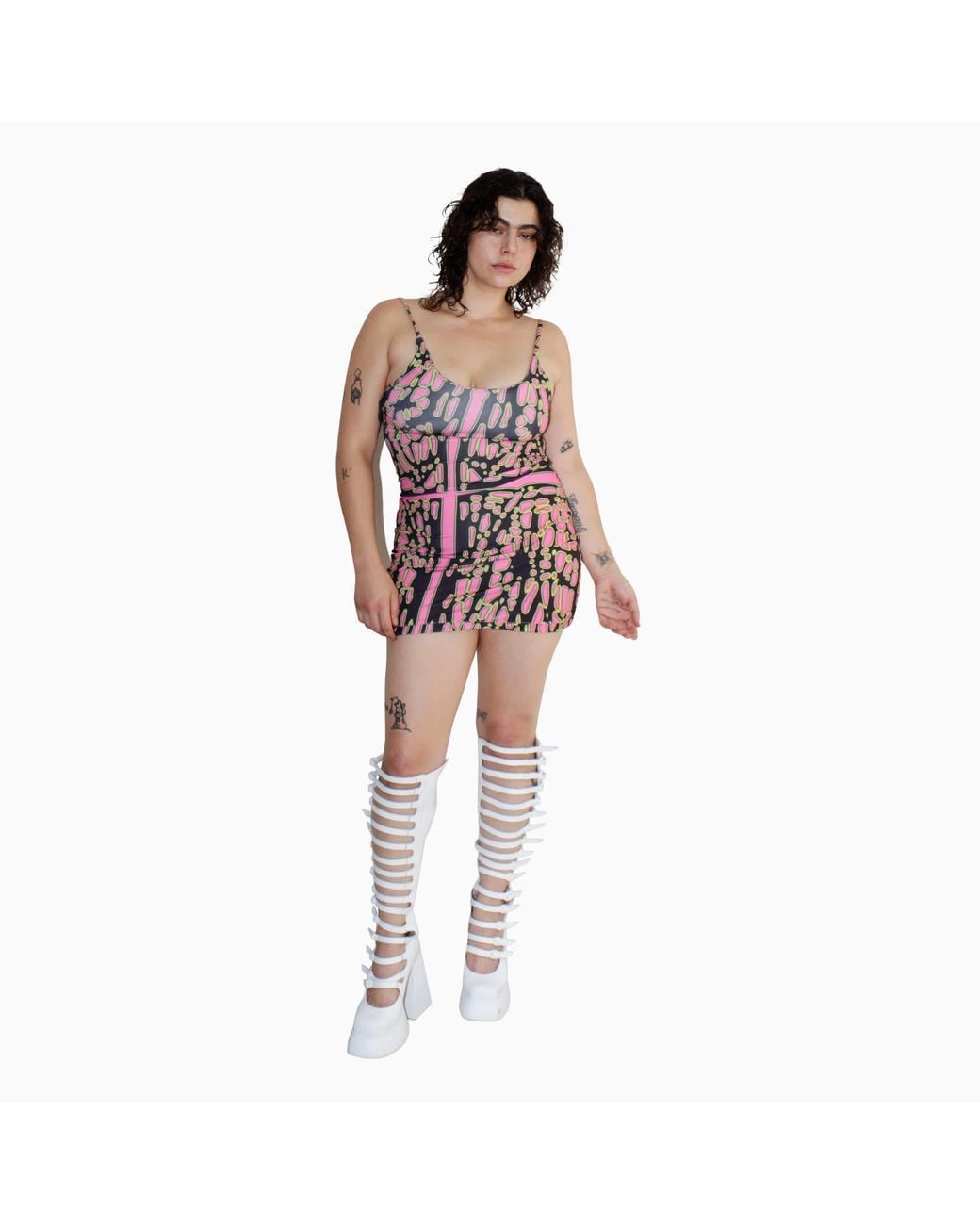 Paloma Lira Red Volt Web Armor Nicks Dress