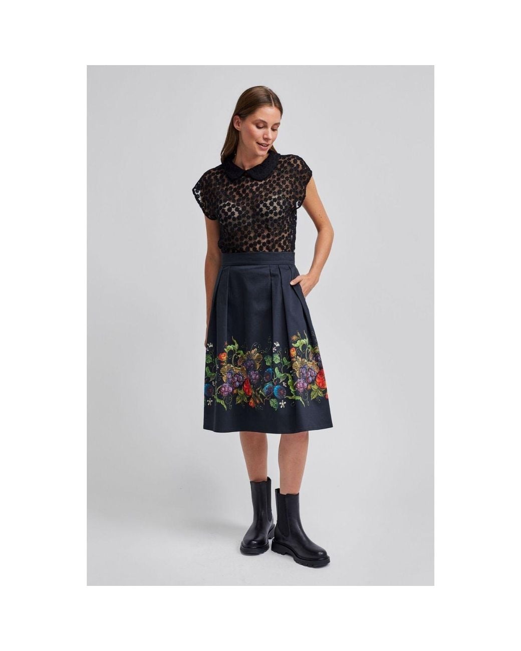 Marianna Déri Blue Wild Vine Skirt