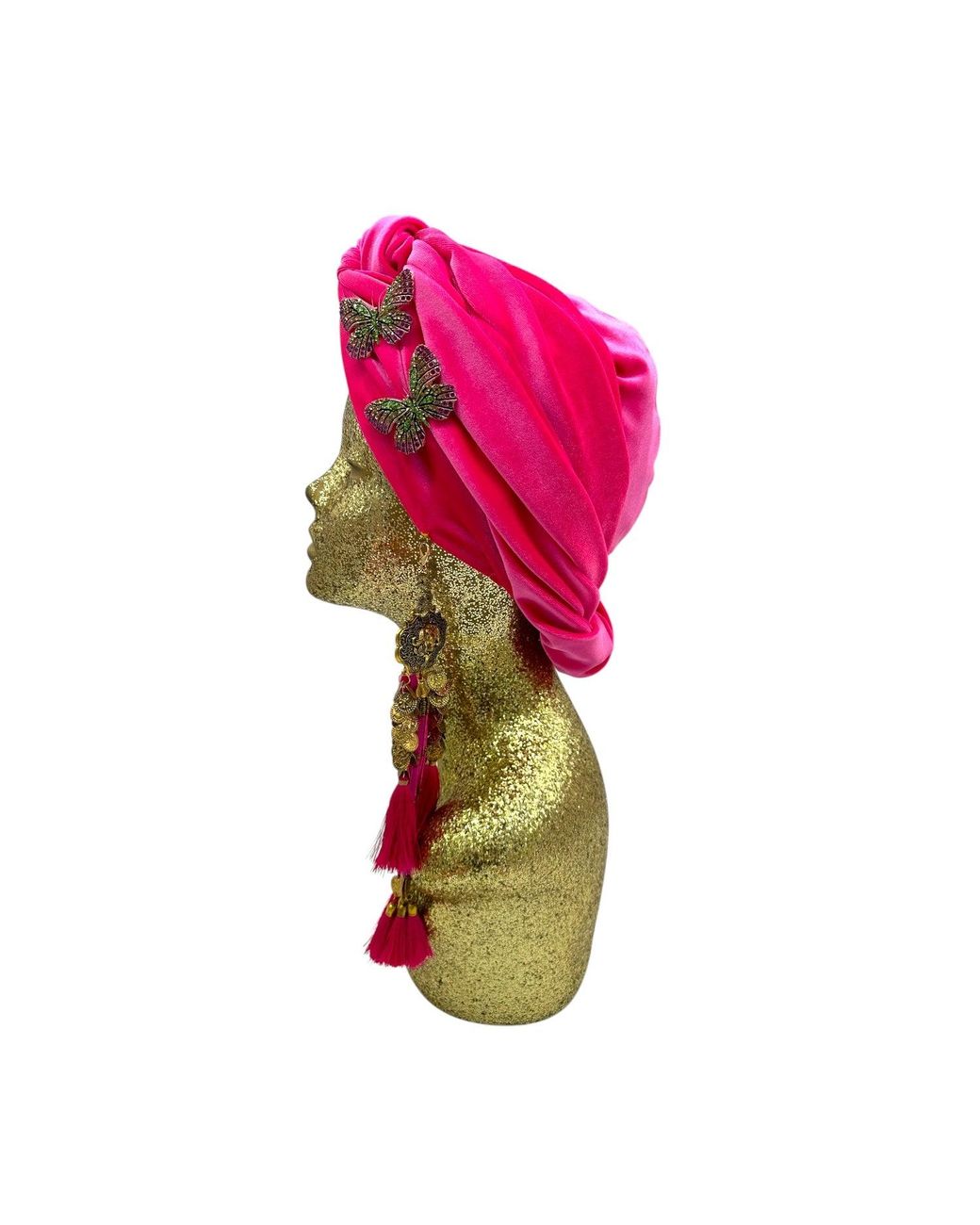 Julia Clancey Pink Dolly Butterfly's Dream Turban