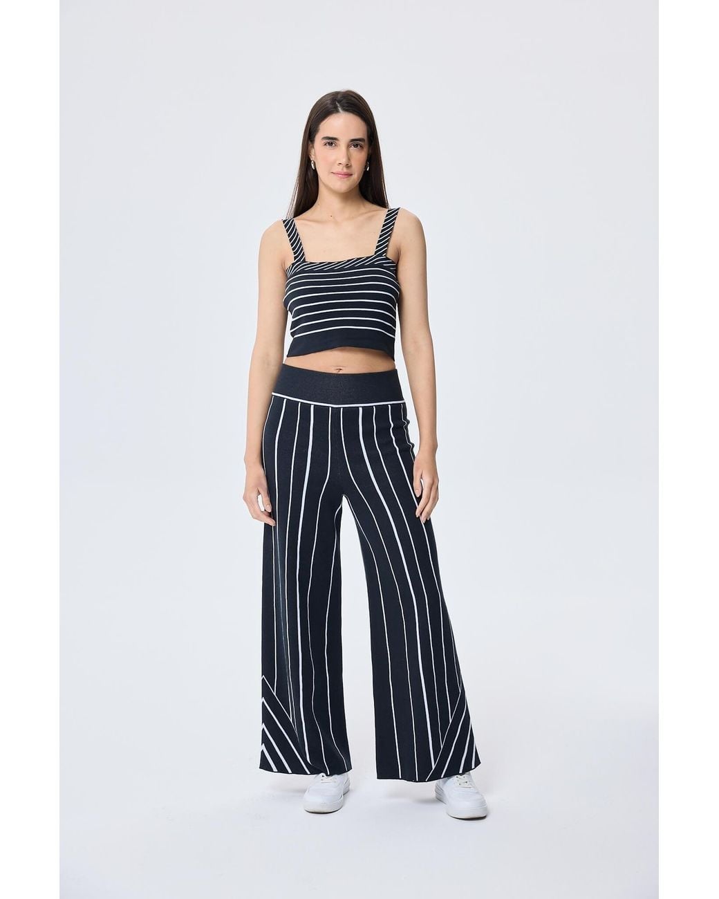 Peraluna Blue Finley Knit Trousers