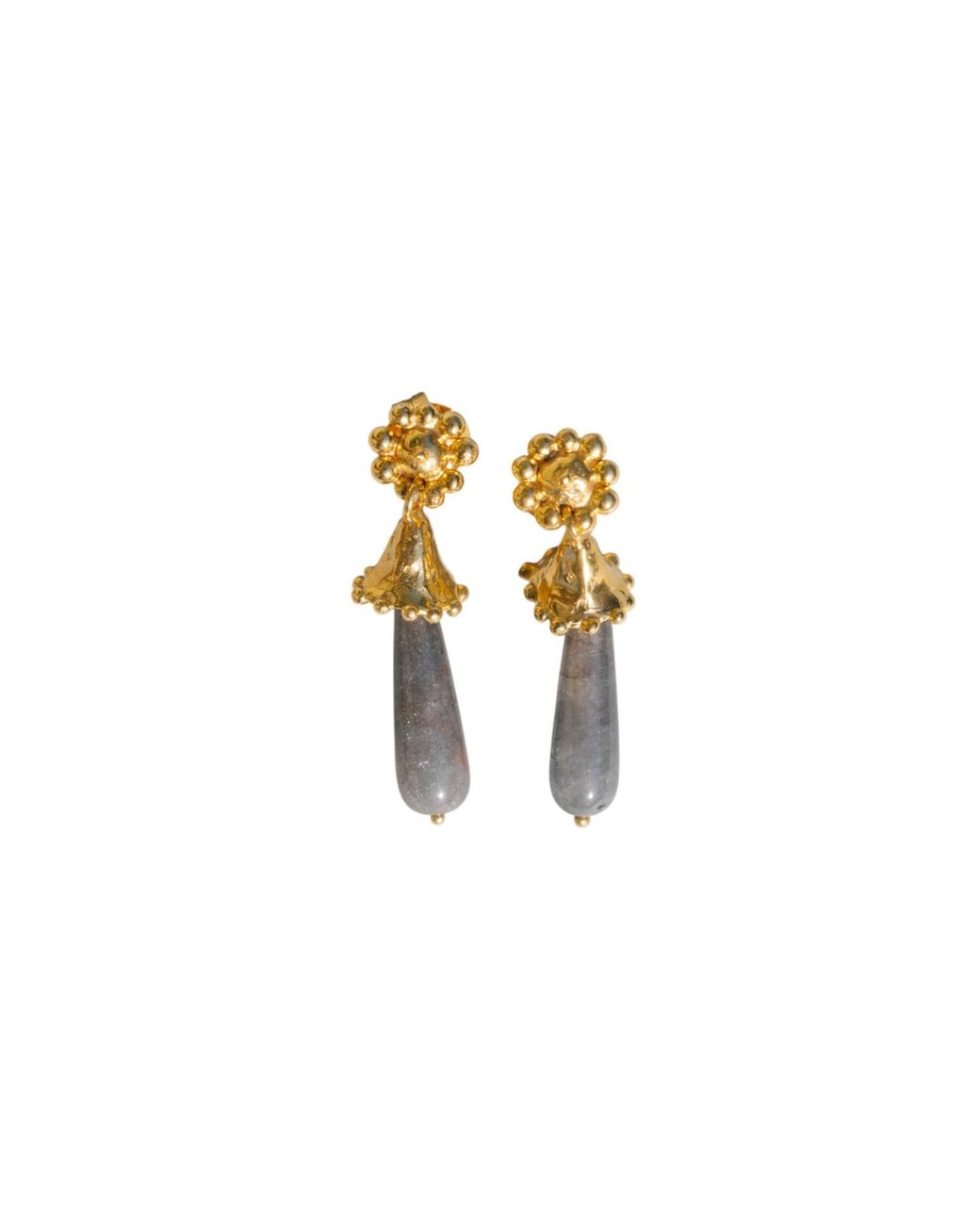 Raxada Metallic Coal Drop Earrings