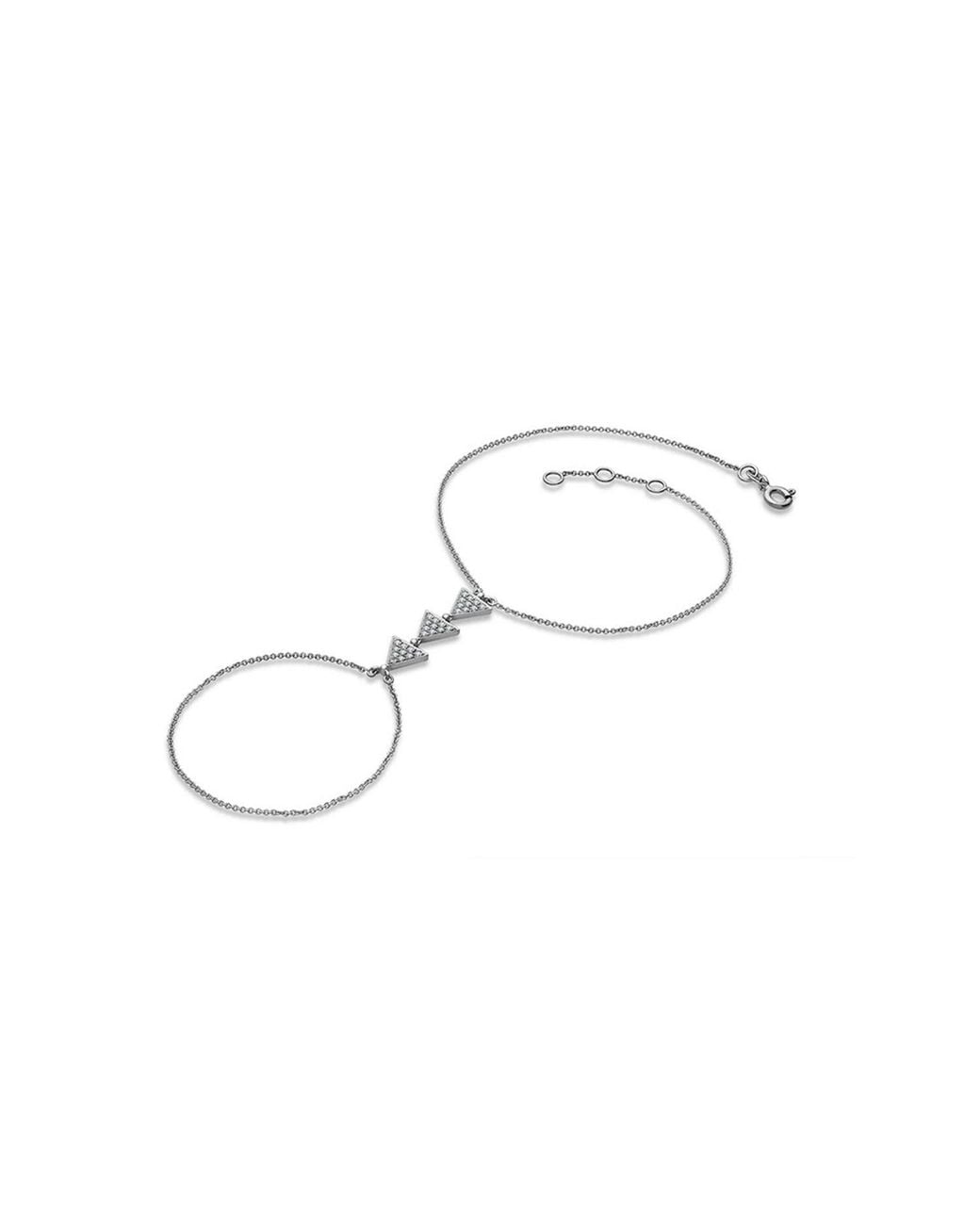 Genevieve Collection Metallic 18K Arrow Shape 2 Way Diamond Bracelet