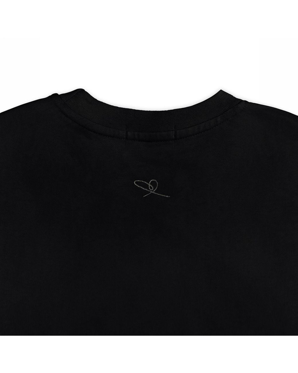 X Ilona Blue Black Universal Fit Graffiti Baby Bear Organic Cotton Charcoal Chain Link Embroidery Tee for men