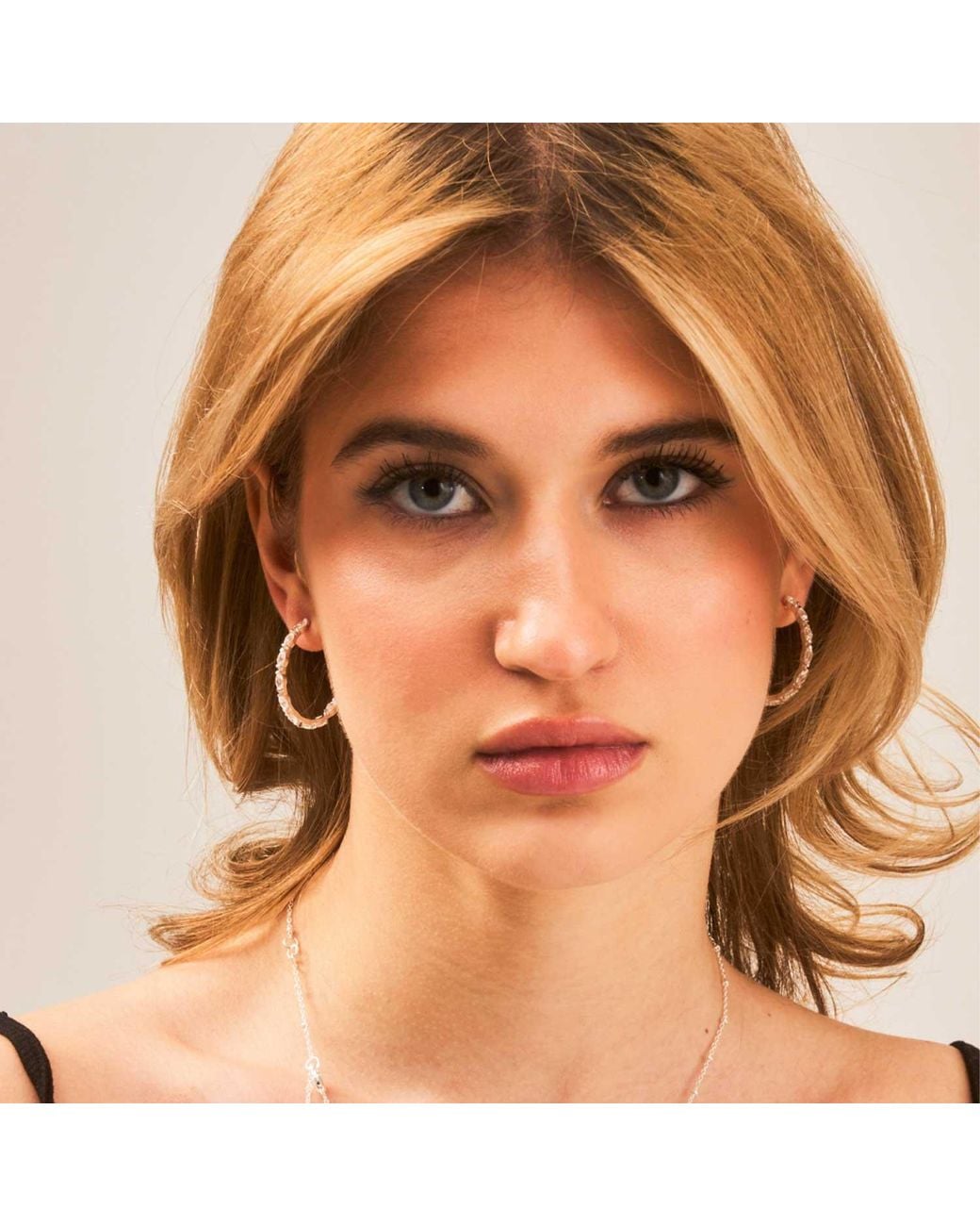 Moon London Metallic Epic Sparkling Medium Vermeil Hoops