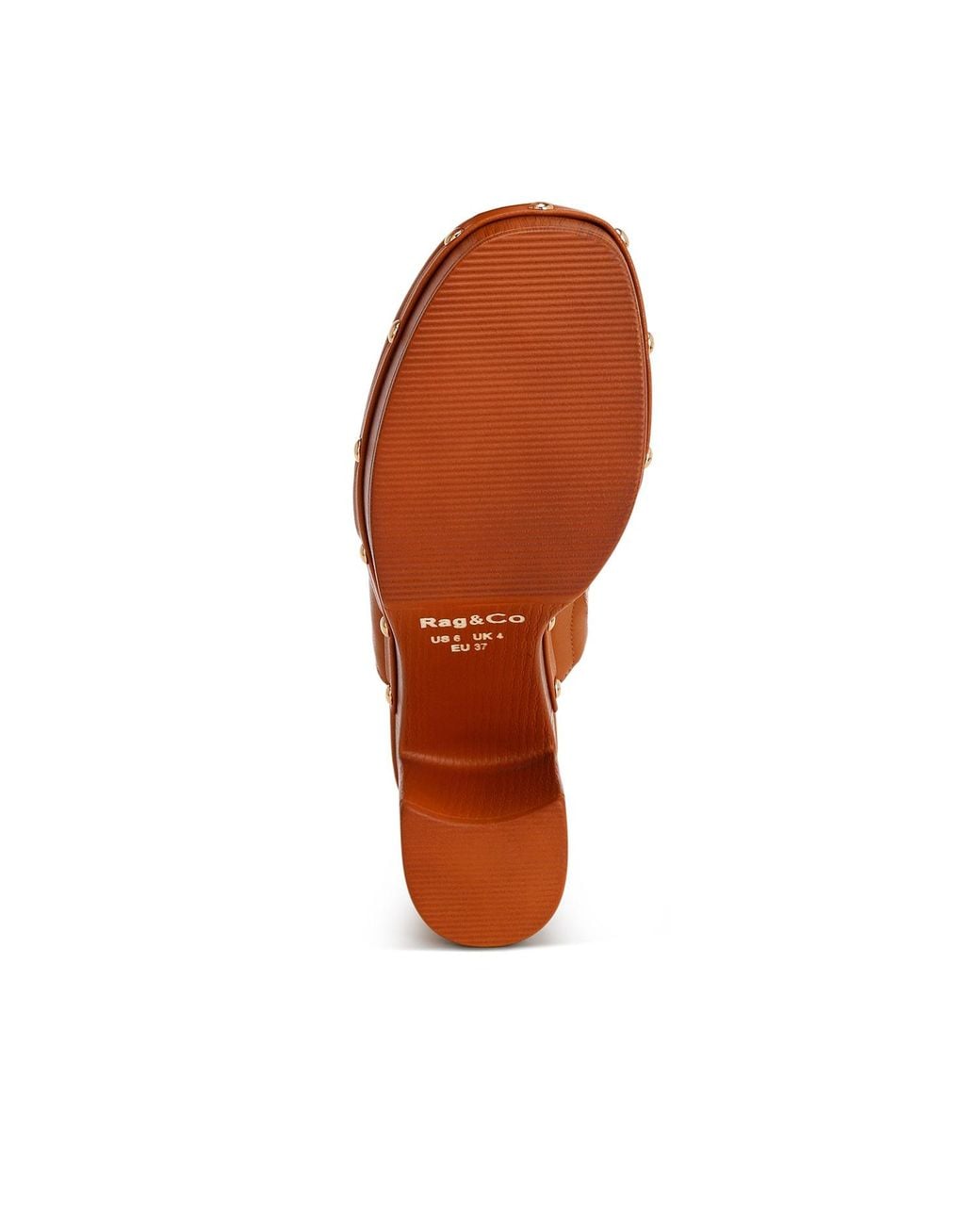 Rag & Co Brown Benji Recycled Leather Clogs