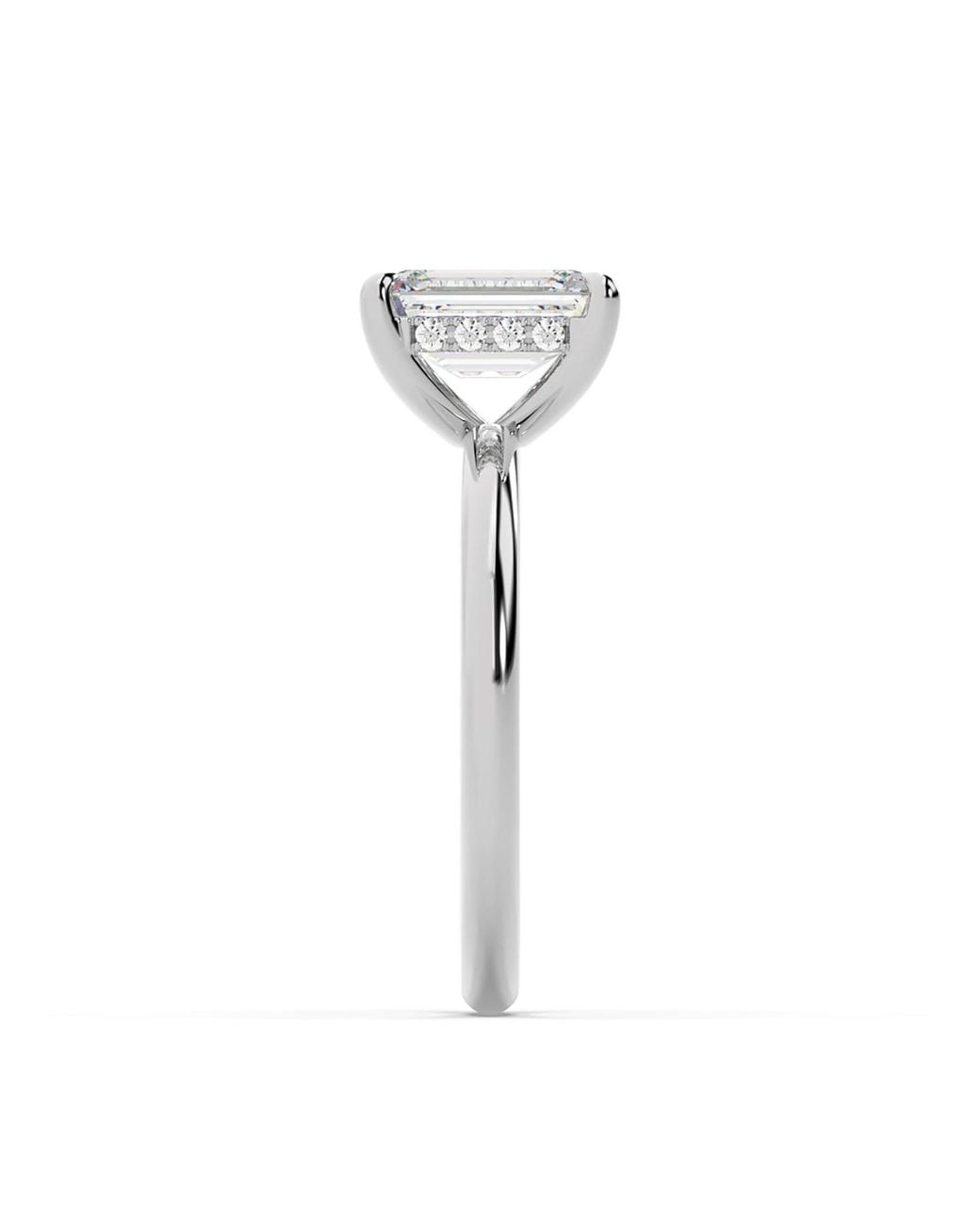 Artisan White Luxury Lab-Grown Emerald-Cut Diamond Ring