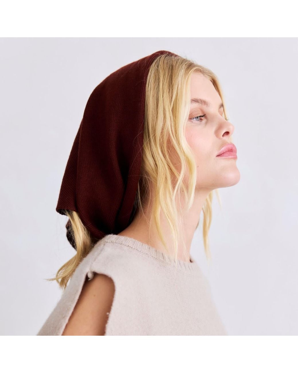 Arctic Fox & Co. Red Merino Wool Triangle Scarf