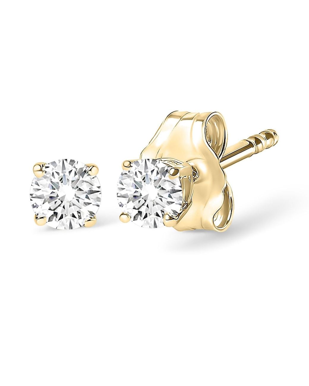 Haus of Brilliance Metallic 14K 1/2 Cttw Lab Grown Diamond Solitaire Stud Earrings