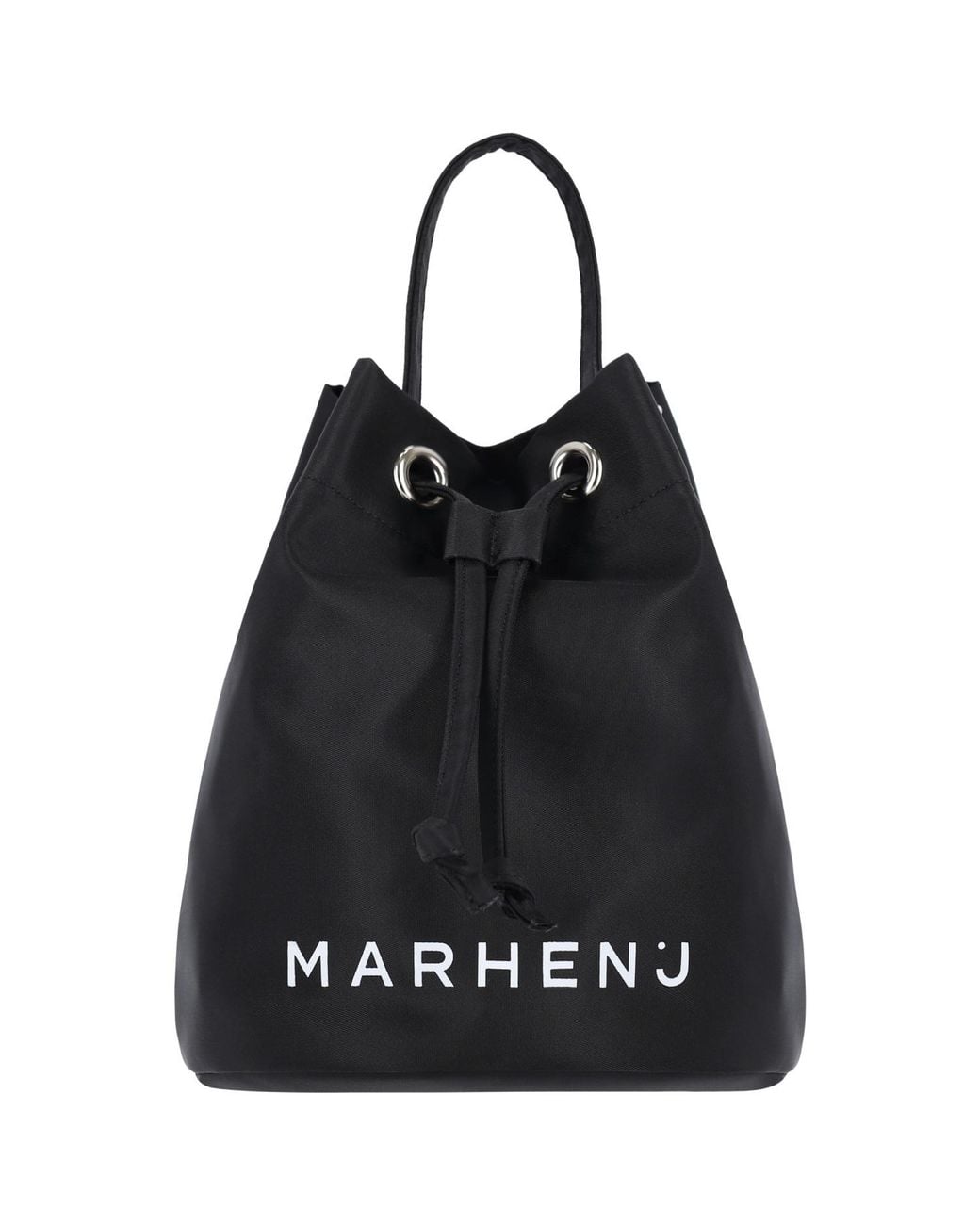 MARHEN.J Black Recycled Nylon Bucket Bag