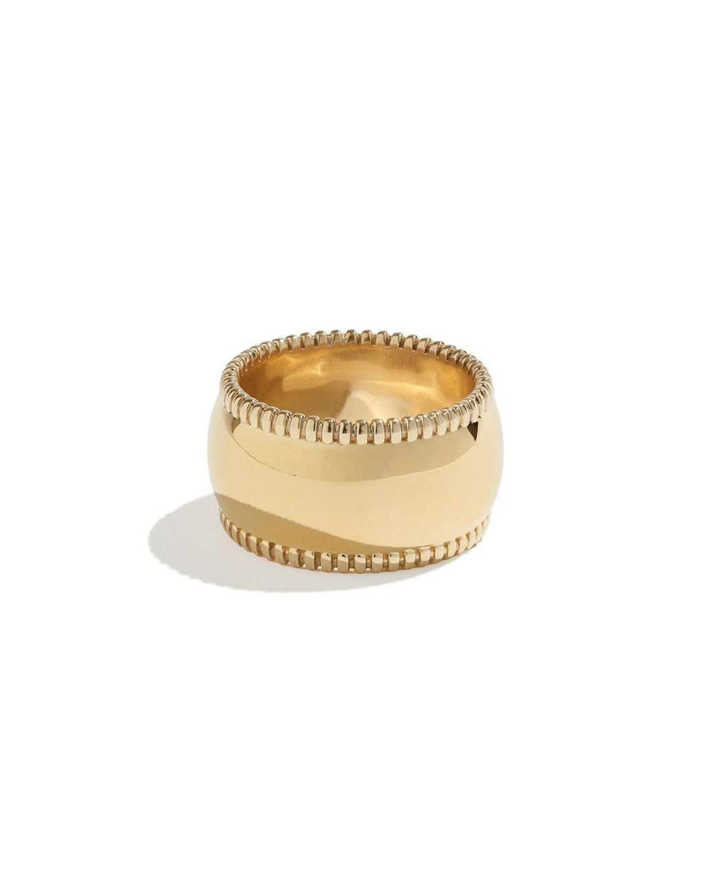 Stone Fruit Metallic Large Disc Ring