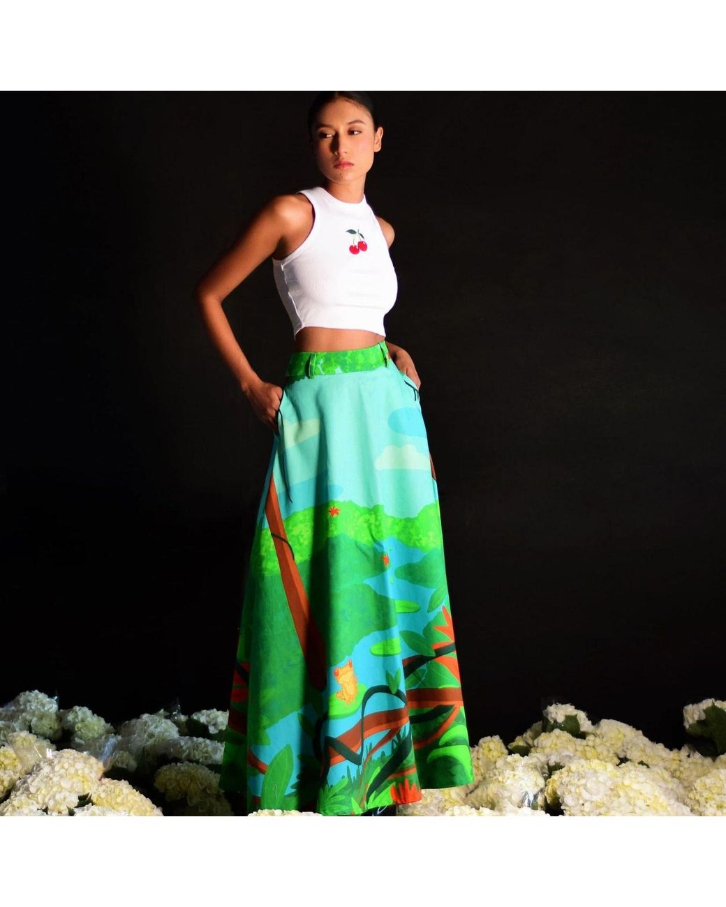 Pineapples Don't Have Sleeves Green Amacayacu National Park Skirt