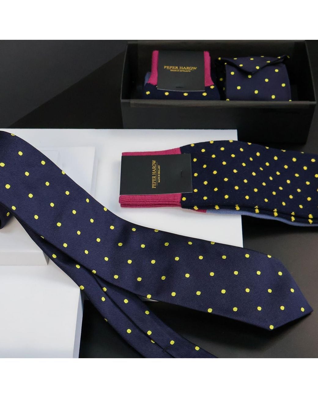 Peper Harow - Made in England Black Tie Gift Box for men