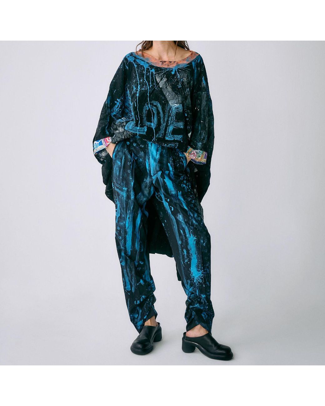 Miro Misljen Blue Midnight Canvas Art Pants