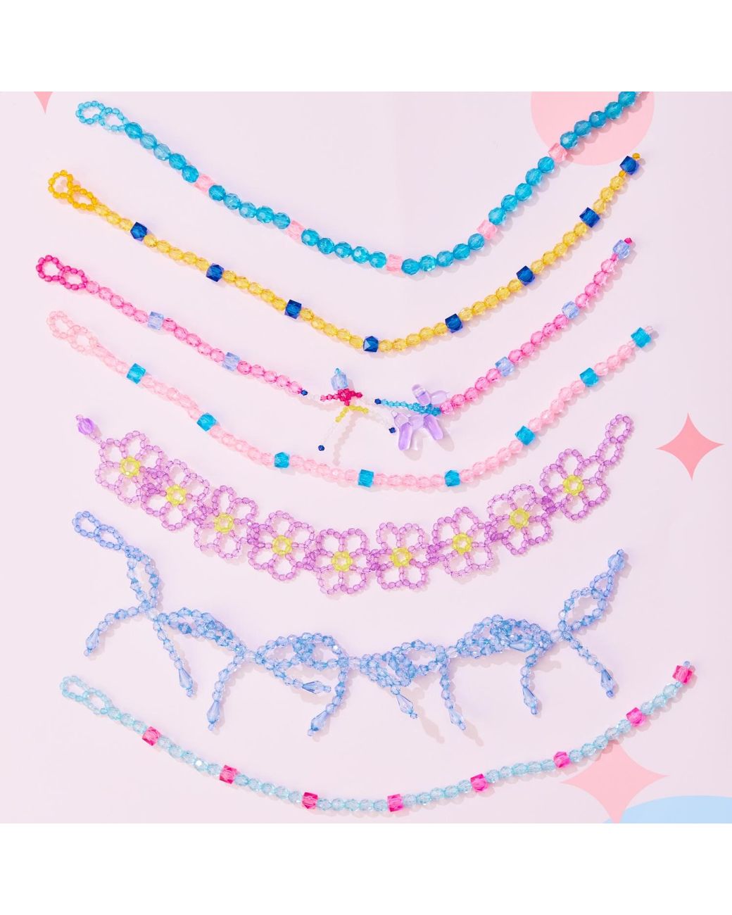 Tillie Beads Blue Daily Wear Carnival Bead Necklace