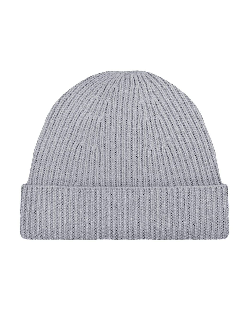 Paul James Knitwear Gray Lightweight Merino Cashmere Beaulinee Beanie