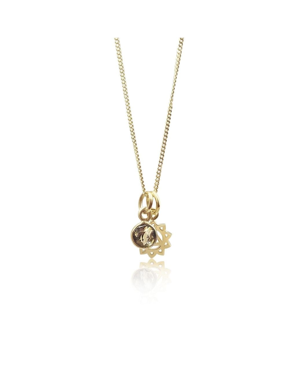 The Jewellery Store London Metallic Solar Plexus Chakra/Manipura Chakra Charm Necklace