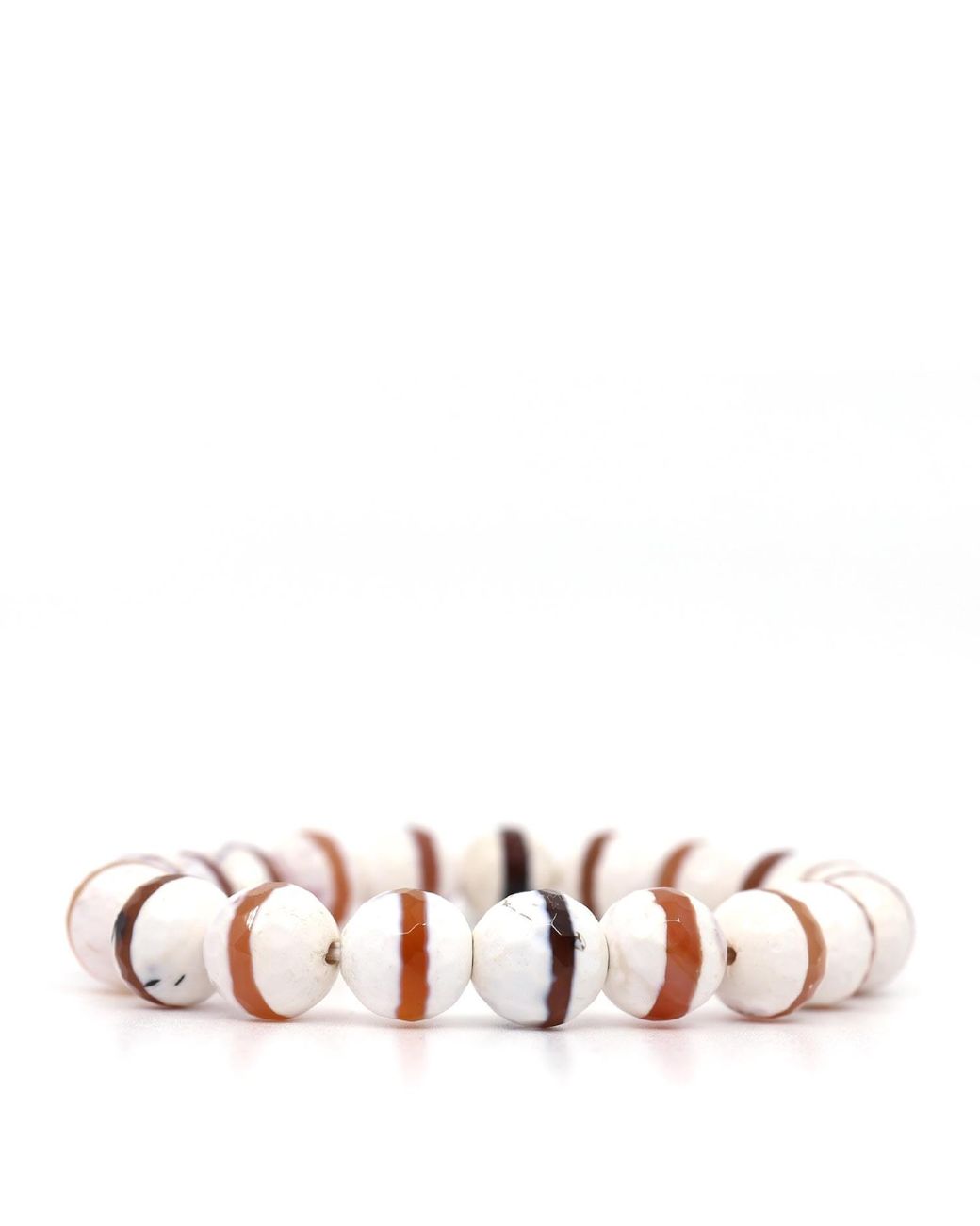 Shar Oke Pink Rustic Tibetan Agate Bracelet Set for men