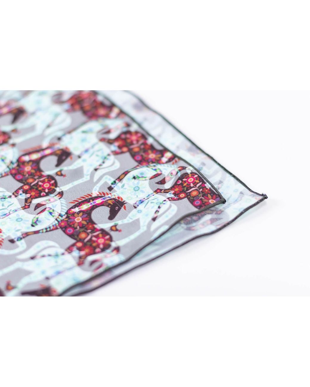 FORZA CAVALLO Blue Happy Arab Square Scarf