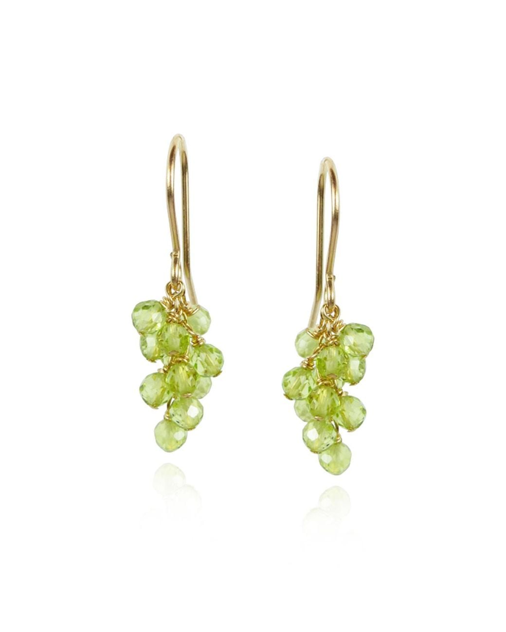 MOUNIR LONDON Metallic Peridot Cluster Earrings