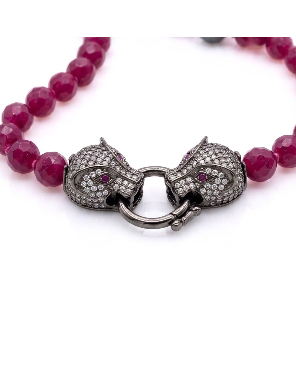 Jaredjamin Red Valeria Panther Convertible Necklace