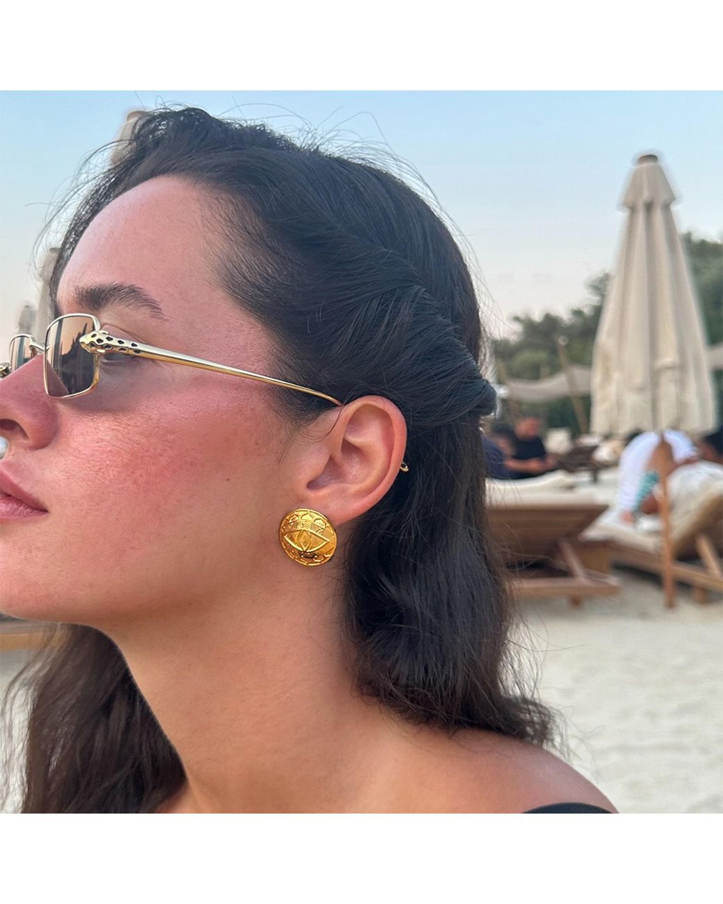Ece London Yellow The Gaze Earrings