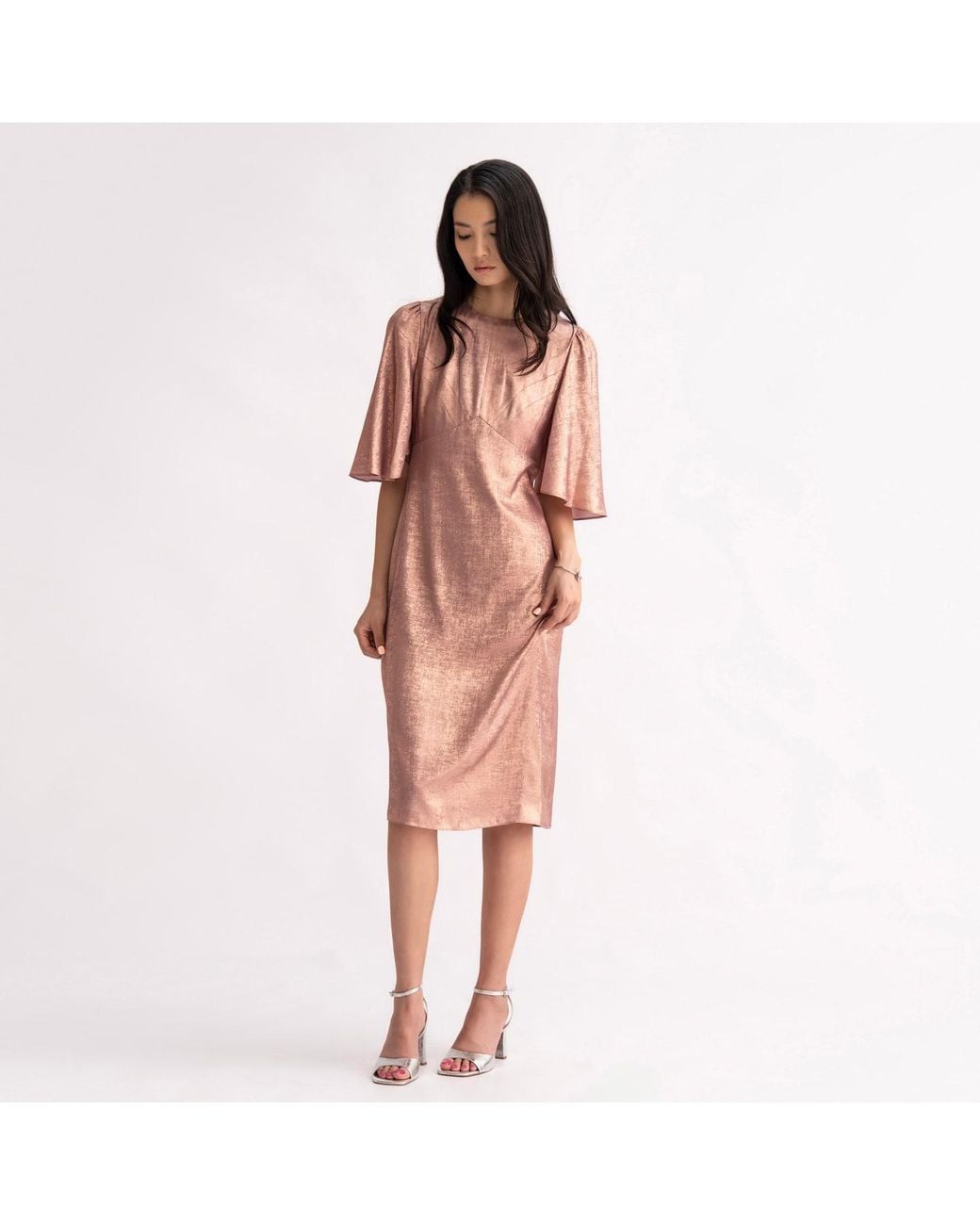 Emma Wallace Pink Mei Dress -Metallic